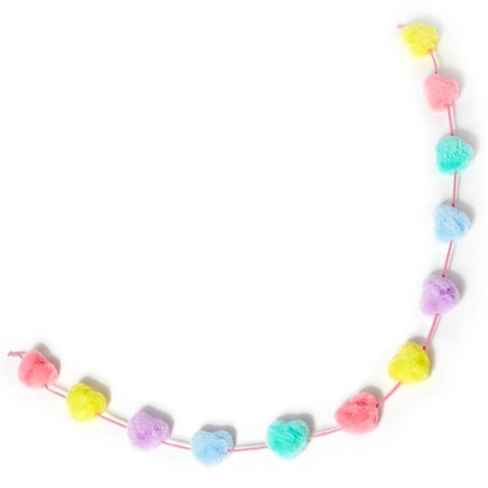 Dolls Home Pastel Love Fuzzy Heart Garland